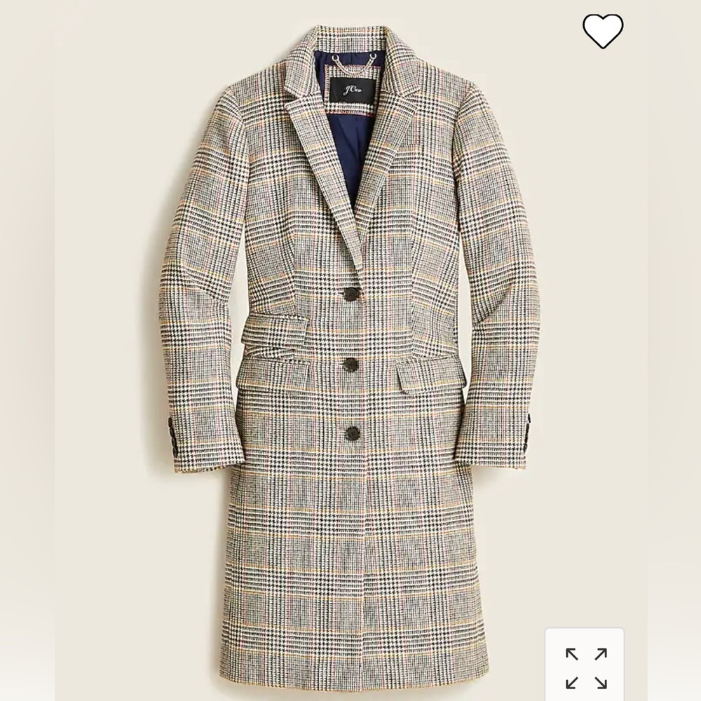J.Crew Dalton topcoat in glen plaid English wool 4